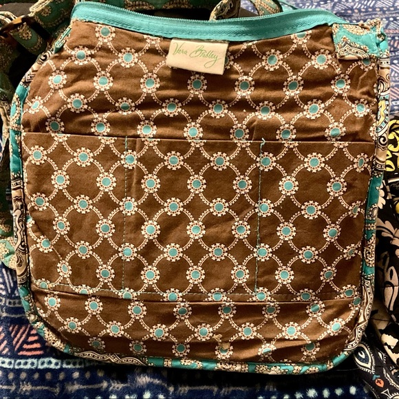 Vera Bradley Shoulder TOTALLY TURQ Retired Spring 2010 in Excellent Condition - Picture 7 of 7